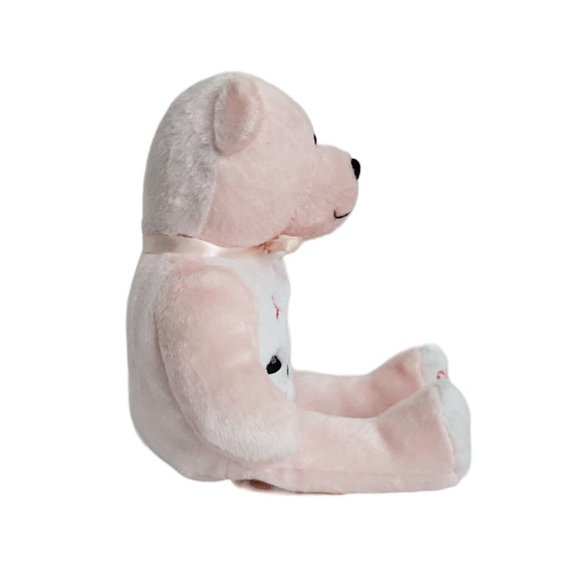 Beary Thoughtful Pink Beanie Dance Teddy Bear 9" Plush Stuffed Animal Embroidery - Picture 4 of 11